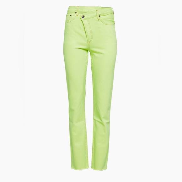 Agolde Criss-Cross Straight-Leg Jeans parakeet size 26 - Picture 4 of 5